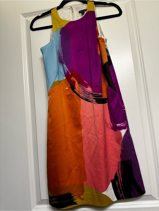 Ann Taylor Dresses & Skirts - Ann Taylor Abstract Print Sleeveless Shift Dress-Size 2